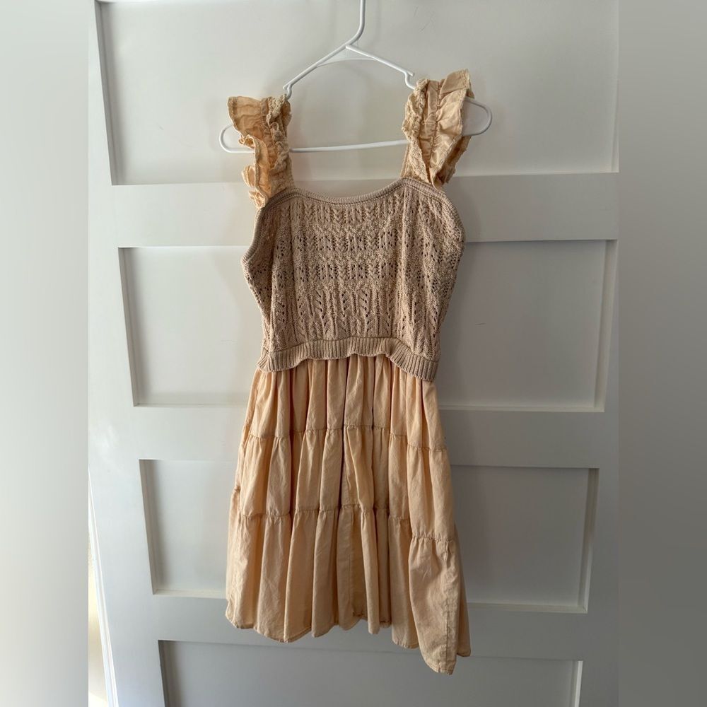 &Merci Elegant Cream Ruffle Dress - Picture 3 of 6